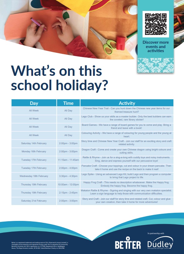 Brierley Hill Library - Children's Half Term Activities